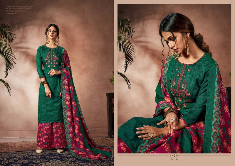 Bellza Designer Studio Nizam E Patiala Pashmina Heavy Embroidery Work