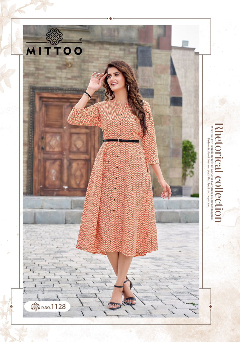 Mittoo Belt Vol 11 Rayon With Embroidery Work Stylish Designer Fancy Shorts Kurti