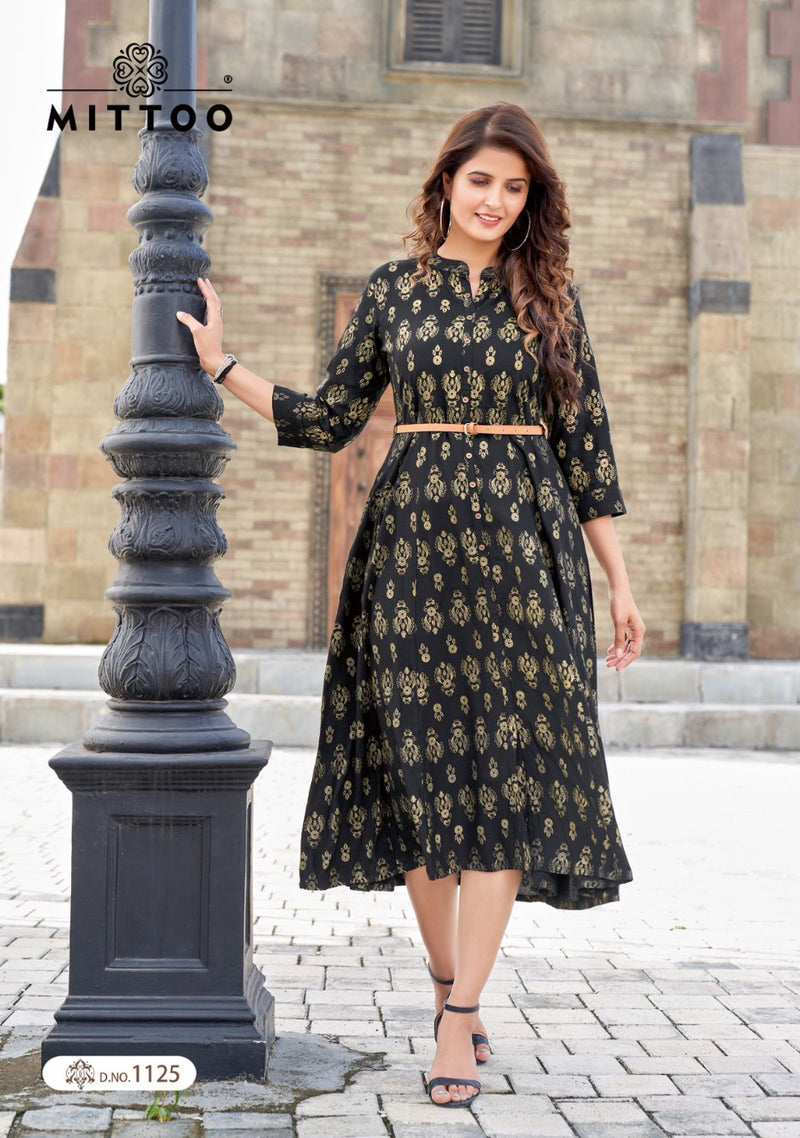Mittoo Belt Vol 11 Rayon With Embroidery Work Stylish Designer Fancy Shorts Kurti