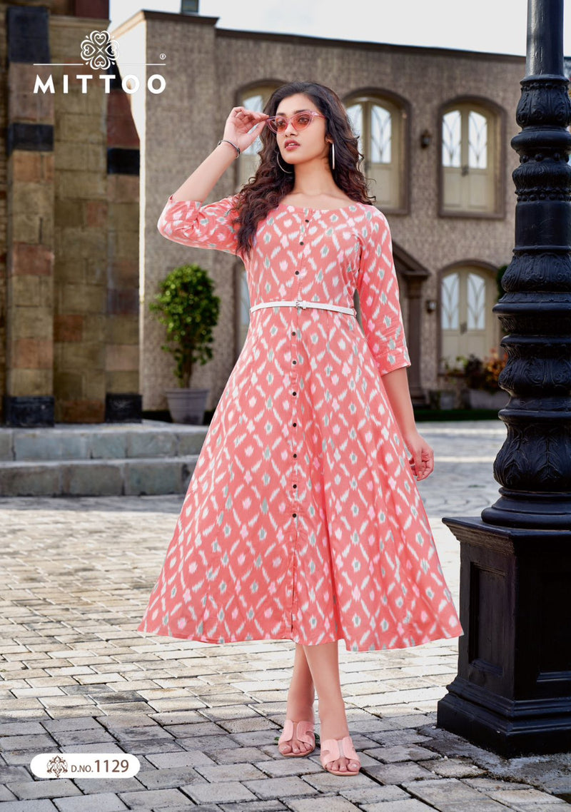 Mittoo Belt Vol 11 Rayon With Embroidery Work Stylish Designer Fancy Shorts Kurti