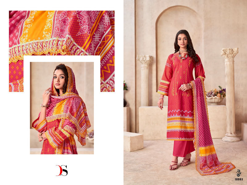 Deepsy Suits Bin Saeed Pure Cotton Self Embroidery Fancy Partywear Designer Salwar Kameez