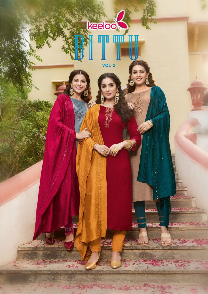 Keeloo Bittu Vol 2 Rayon With Heavy Embroidery Work Stylish Designer Festive Wear Casual Look Kurti