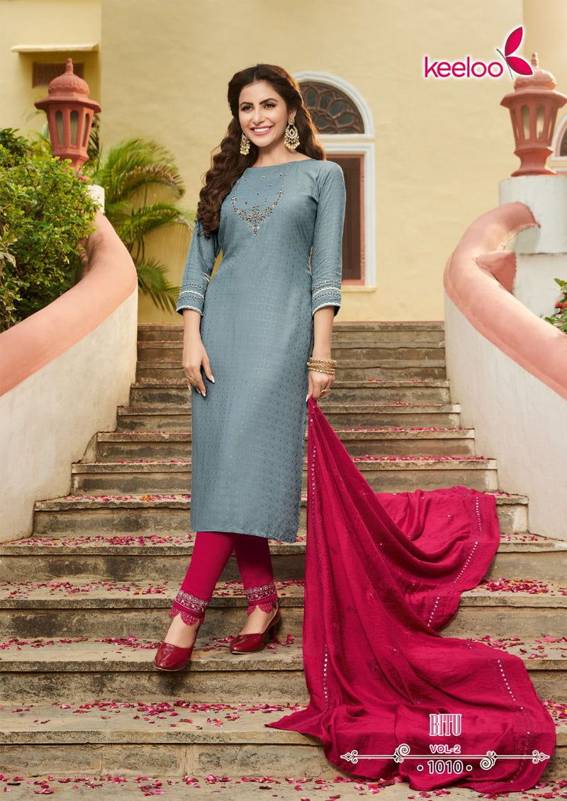 Keeloo Bittu Vol 2 Rayon With Heavy Embroidery Work Stylish Designer Festive Wear Casual Look Kurti