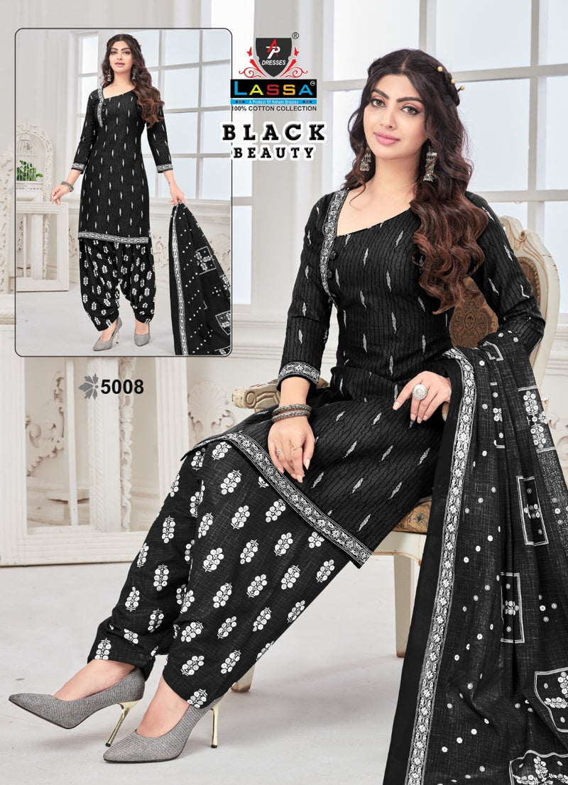 Lassa Black Beauty Vol 5 Cotton Printed Patiyala Style Party Wear Salwar Suits
