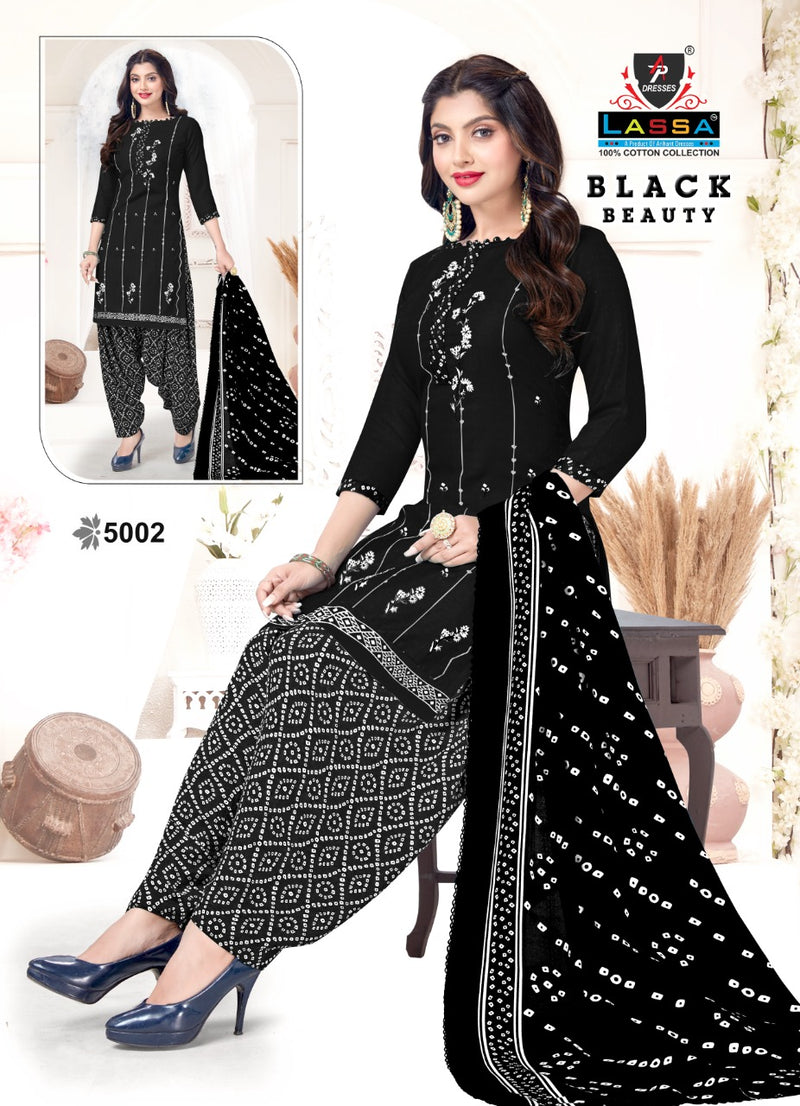 Lassa Black Beauty Vol 5 Cotton Printed Patiyala Style Party Wear Salwar Suits