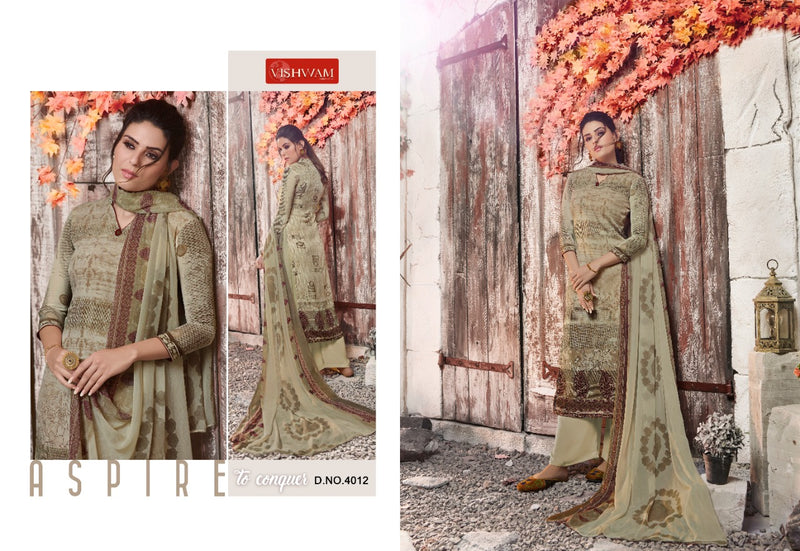 Vishwam Fabrics Black Wine Crepe Stylish Designer Casual Look Salwar Kameez
