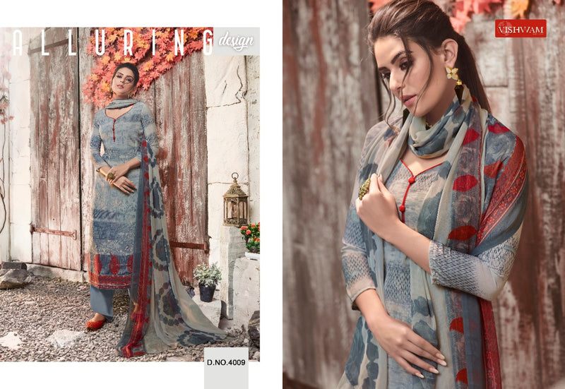 Vishwam Fabrics Black Wine Crepe Stylish Designer Casual Look Salwar Kameez