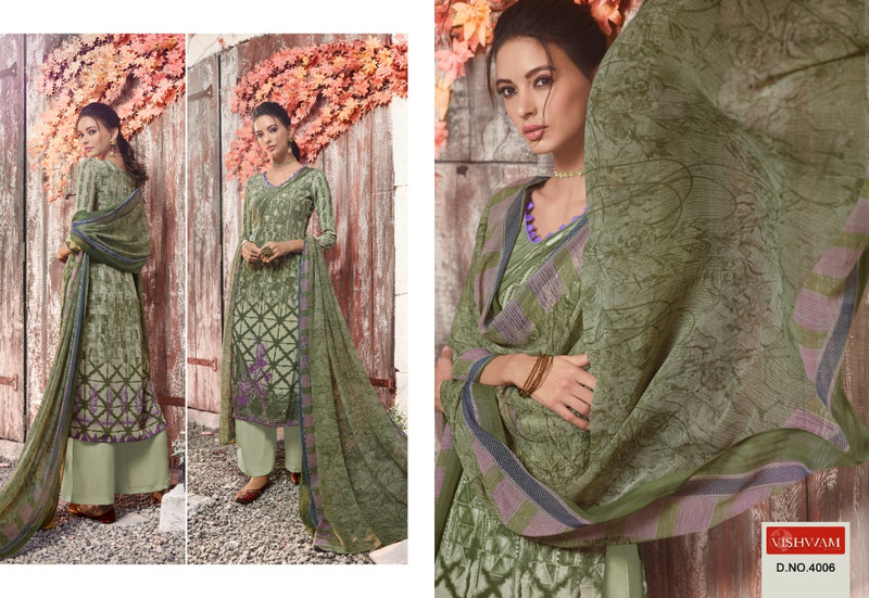 Vishwam Fabrics Black Wine Crepe Stylish Designer Casual Look Salwar Kameez