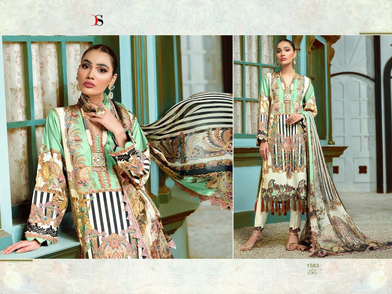 Deepsy Suits Bliss Lawn 22 2 Pure Cotton Pakistani Style Embroidered Party Wear Salwar Suits