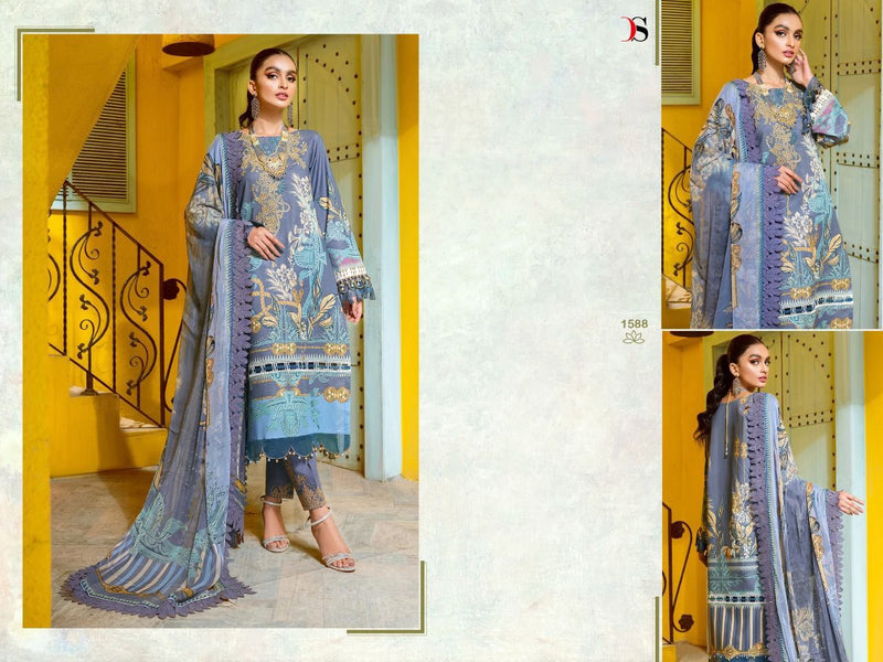 Deepsy Suits Bliss Lawn 22 2 Pure Cotton Pakistani Style Embroidered Party Wear Salwar Suits