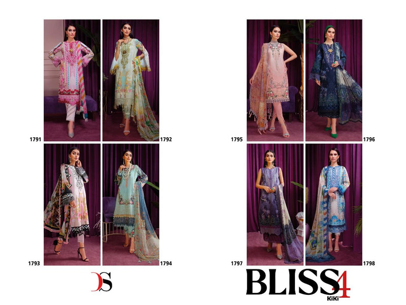 Deepsy Suit Bilss Lawn 22 Vol 4 Pure Cotton With Embroidery Work Stylish Designer Pakistani Salwar Kameez