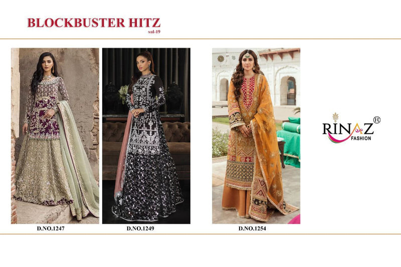 Rinaz Fashion Block Buster Vol 19 Fox Georgette Wedding Wear Pakistani Salwar Suits