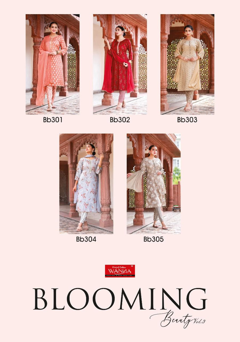 Wanna Blooming Beauty Vol 3 Rayon With Hand Work Stylish Designer Kurti