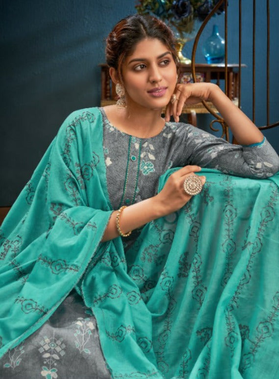 Radhika Fashion Azara Blossom 7 Cotton Printed Party Wear Salwar Kameez With Digital Print