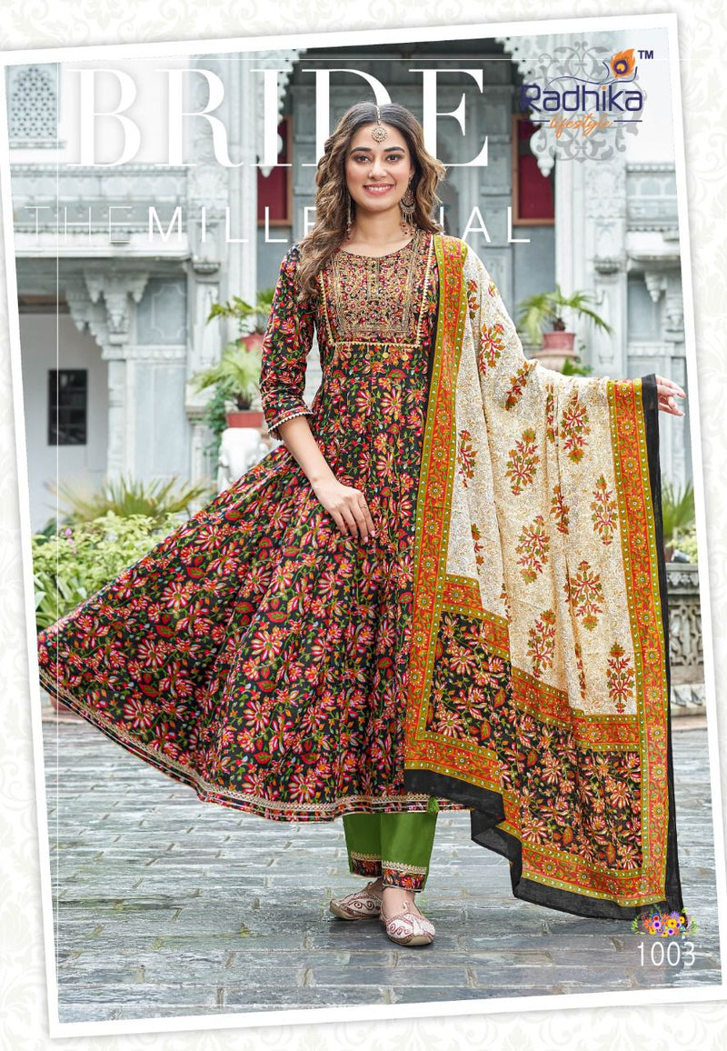 Radhika Blossom Vol 1 Rayon With Fancy Work Stylish Designer Casual Wear Kurti