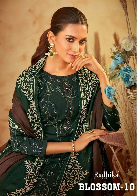 Radhika Fashion Azara Blossom Vol 10 Cotton Foil Printed Festive Wear Salwar Suits