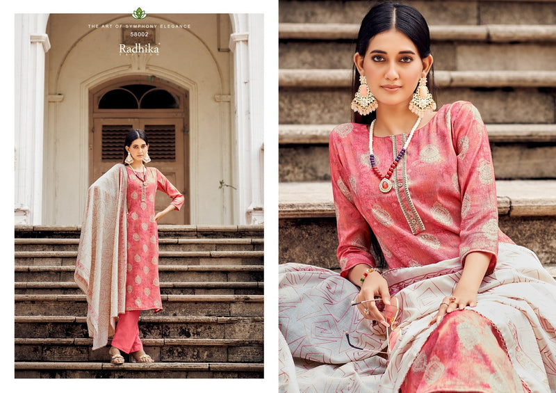 Radhika Fashion Azara Blossom Vol 13 Cotton Print Foil Neck Lace Work Fancy Designer Salwar Kameez