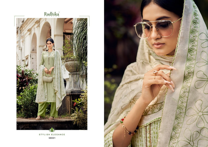 Radhika Fashion Azara Blossom Vol 13 Cotton Print Foil Neck Lace Work Fancy Designer Salwar Kameez