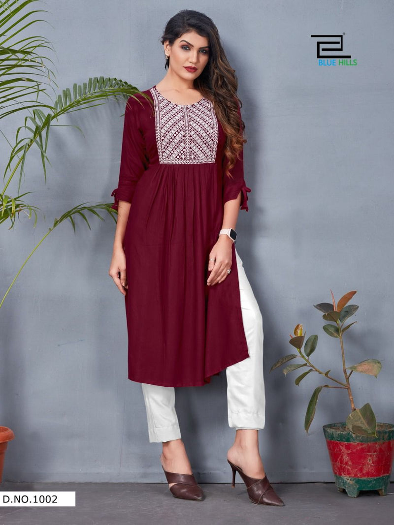 Blue Hills Good News vol 10 Rayon Stylish Designer Kurti