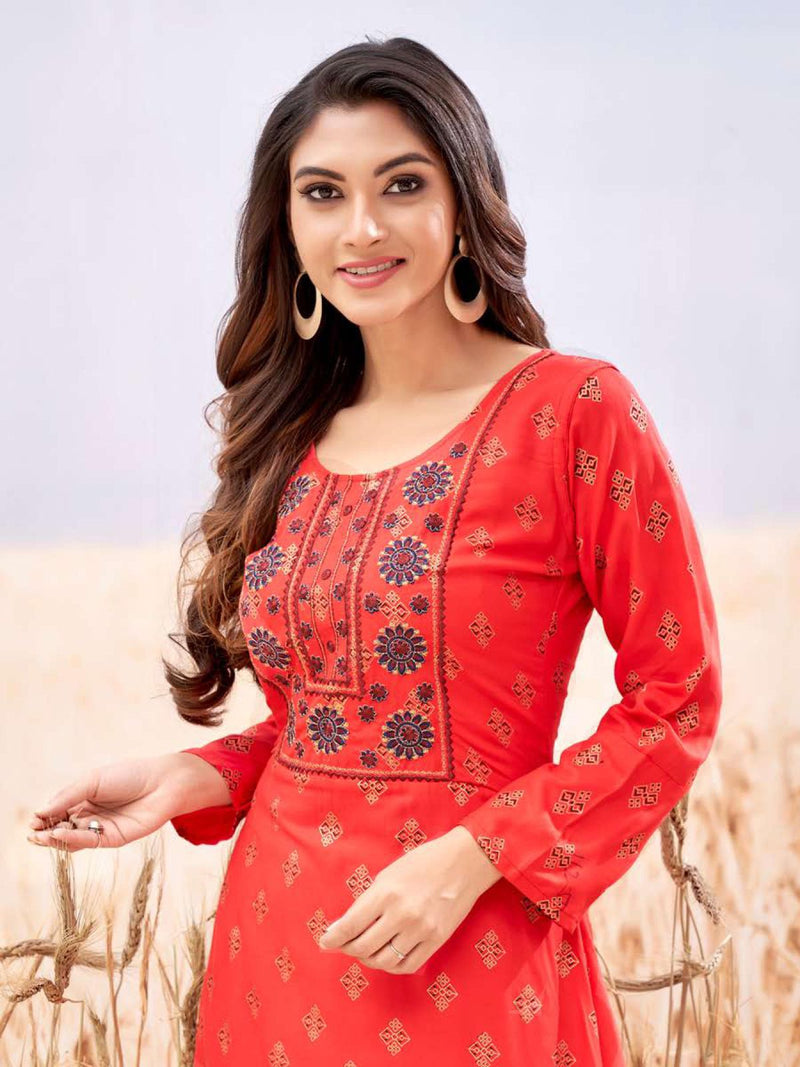 Bonie Srivali Heavy Rayon Gown Style Fancy Stylish  Festive Wear Kurtis