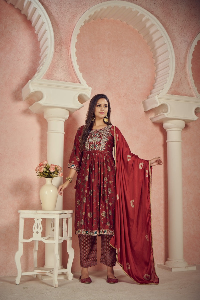 Mf Creation Bonit Viscose With Heavy Embroidery Work Stylish Designer Festive Wear Salwar Kameez