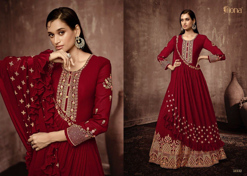 Fiona Bonjo Georgette With Heavy Embroidery Work Stylish Designer Wedding Wear Salwar Suit