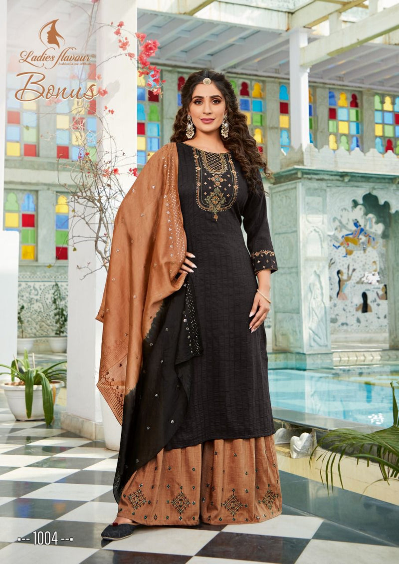 Ladies Flavour  Bonus Chinon Designer Wear Kurti Collection