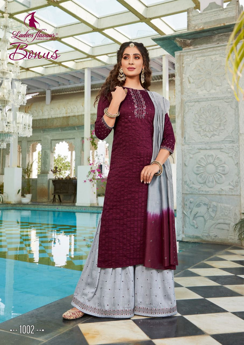 Ladies Flavour  Bonus Chinon Designer Wear Kurti Collection