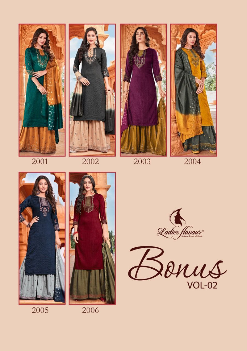 Ladies Flavour Chinon With Fancy Embroidery Work Stylish Designer Festive Wear Sharara