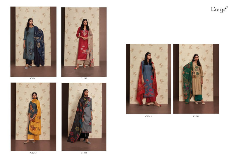 Ganga Breeze Pashmina With Fancy Printed Work Stylish Designer Casual Look Salwar Suit