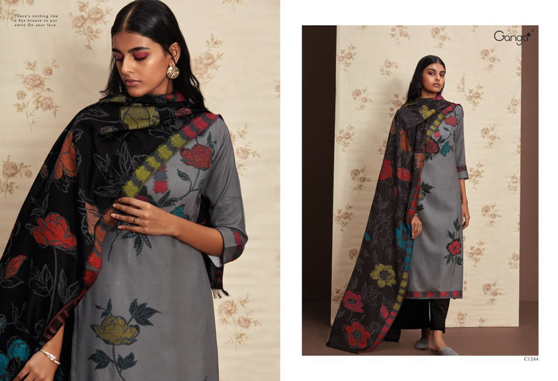 Ganga Breeze Pashmina With Fancy Printed Work Stylish Designer Casual Look Salwar Suit