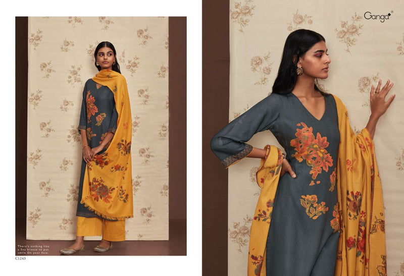 Ganga Breeze Pashmina With Fancy Printed Work Stylish Designer Casual Look Salwar Suit