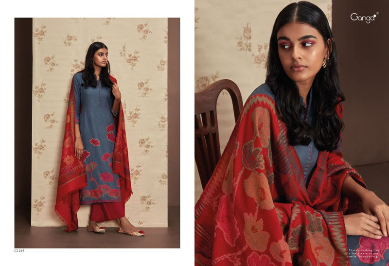 Ganga Breeze Pashmina With Fancy Printed Work Stylish Designer Casual Look Salwar Suit