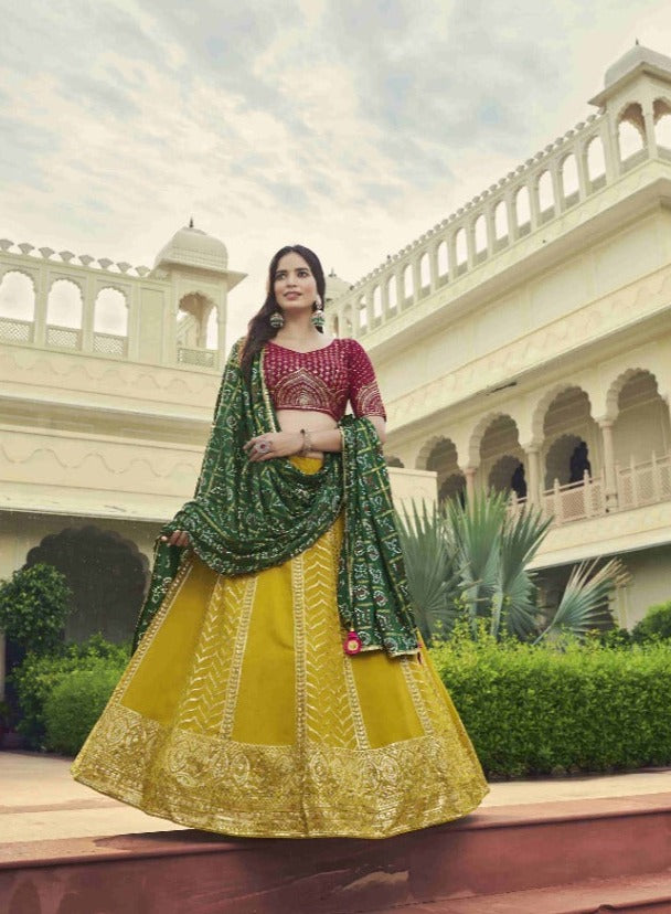 Shubhkala Dno 2195 Bridesmaid Vol 23 Georgette With Heavy Embroidery Work Stylish Designer Wedding Wear Lehenga Choli