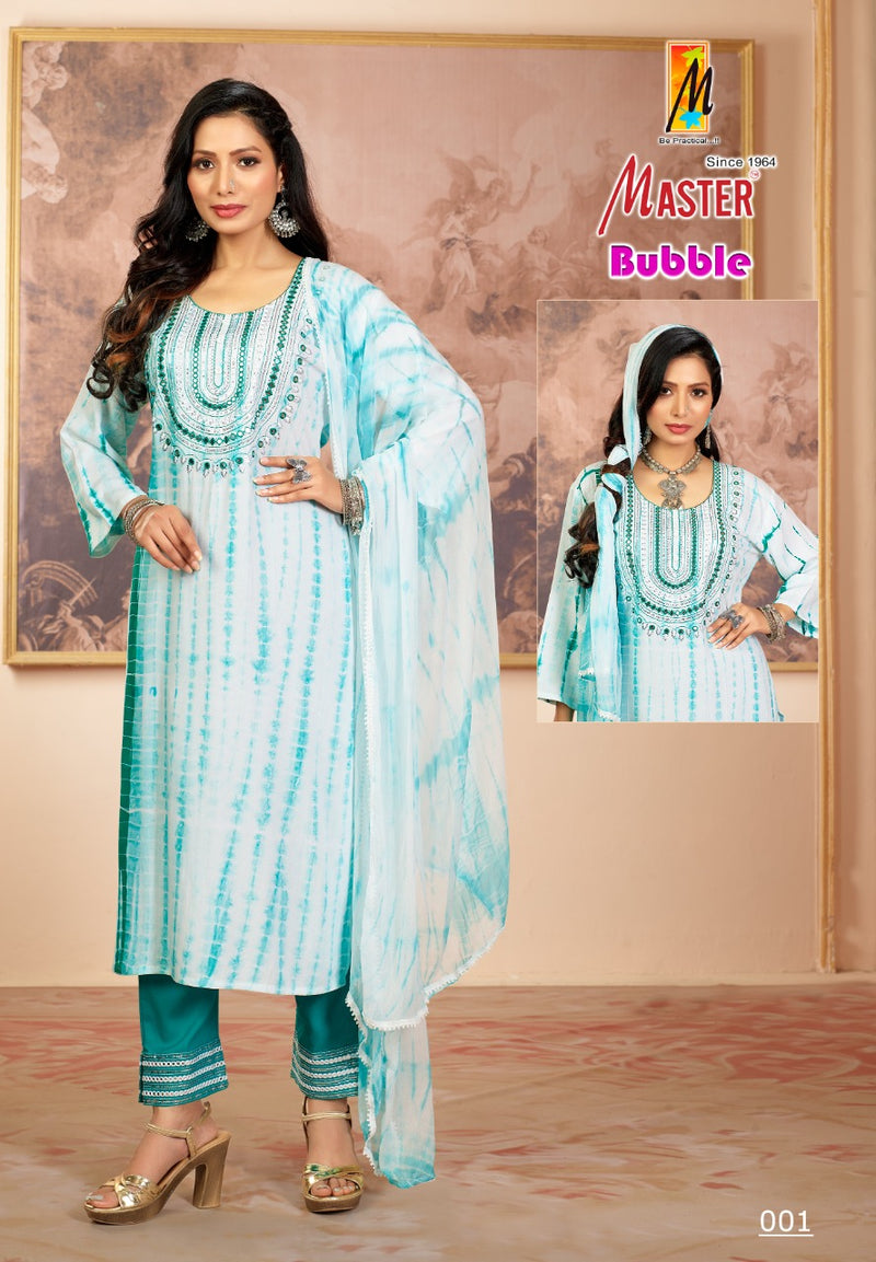 Master Bubble Rayon With Heavy Fancy Work Stylish Designer Casual Look Fancy Kurti