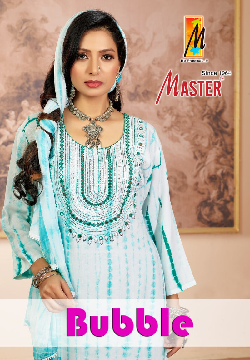 Master Bubble Rayon With Heavy Fancy Work Stylish Designer Casual Look Fancy Kurti