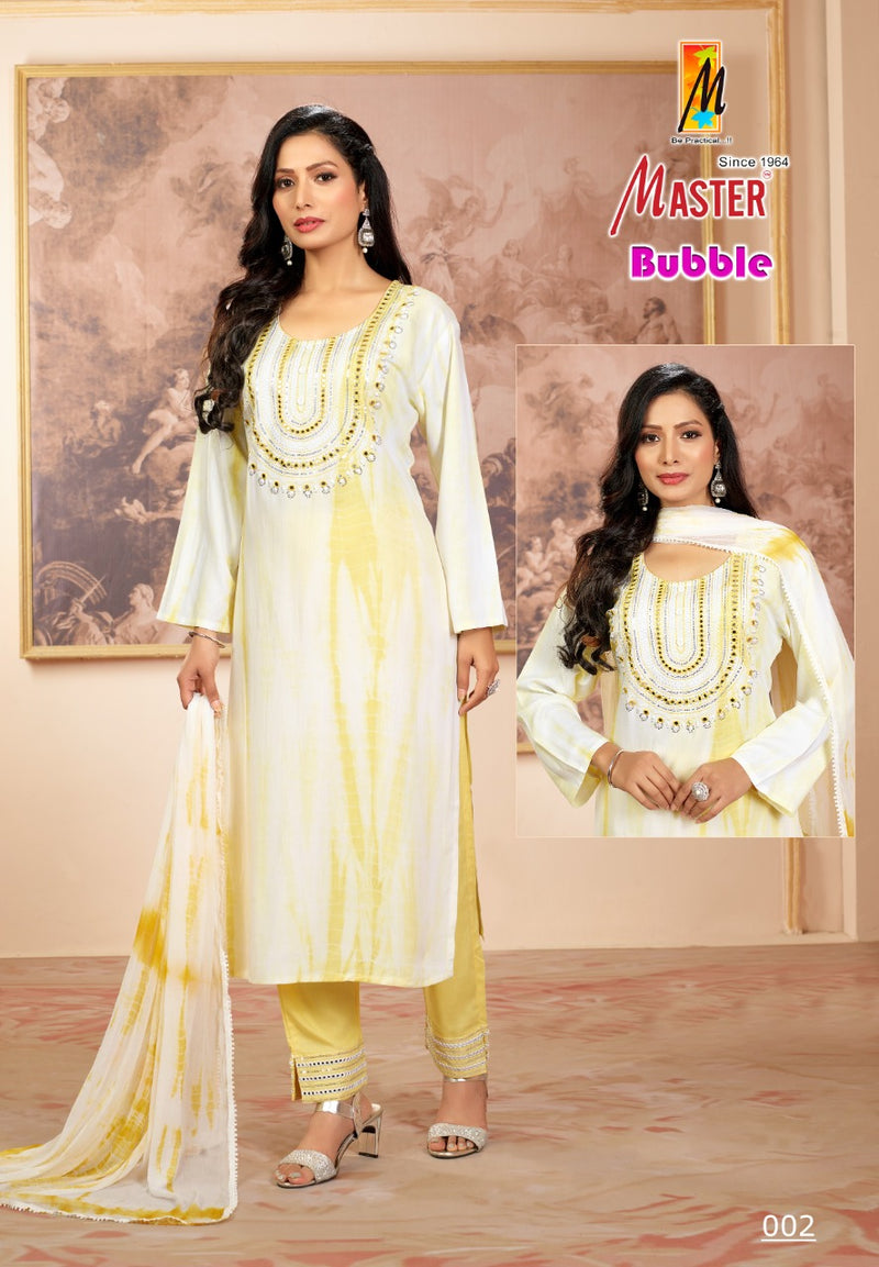 Master Bubble Rayon With Heavy Fancy Work Stylish Designer Casual Look Fancy Kurti
