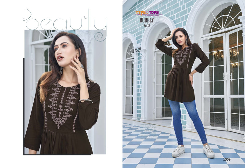 Tips & Tops Bubbly Vol 8 Rayon With Western Look Stylish Designer Party Wear Kurti
