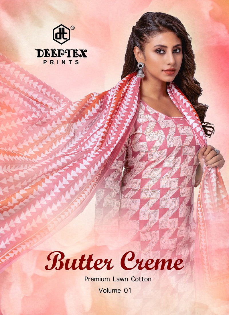 Deep Tex Butter Creme Vol 1 Lawn Cotton With Fancy Embroidery Work Stylish Designer Beautiful Salwar Kameez