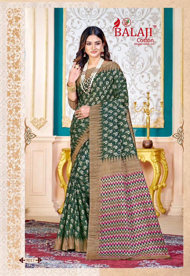 Balaji Cotton Leelavathi Vol 9 Pure Cotton Casual Wear Saree Collection