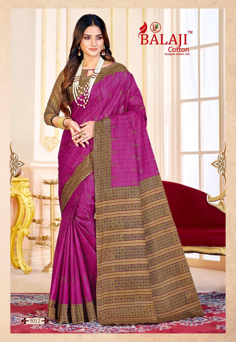 Balaji Cotton Leelavathi Vol 9 Pure Cotton Casual Wear Saree Collection