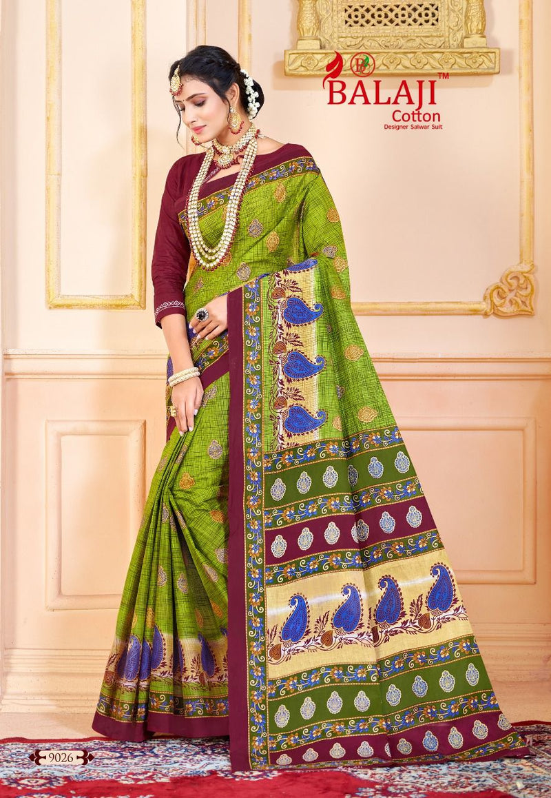 Balaji Cotton Leelavathi Vol 9 Pure Cotton Casual Wear Saree Collection