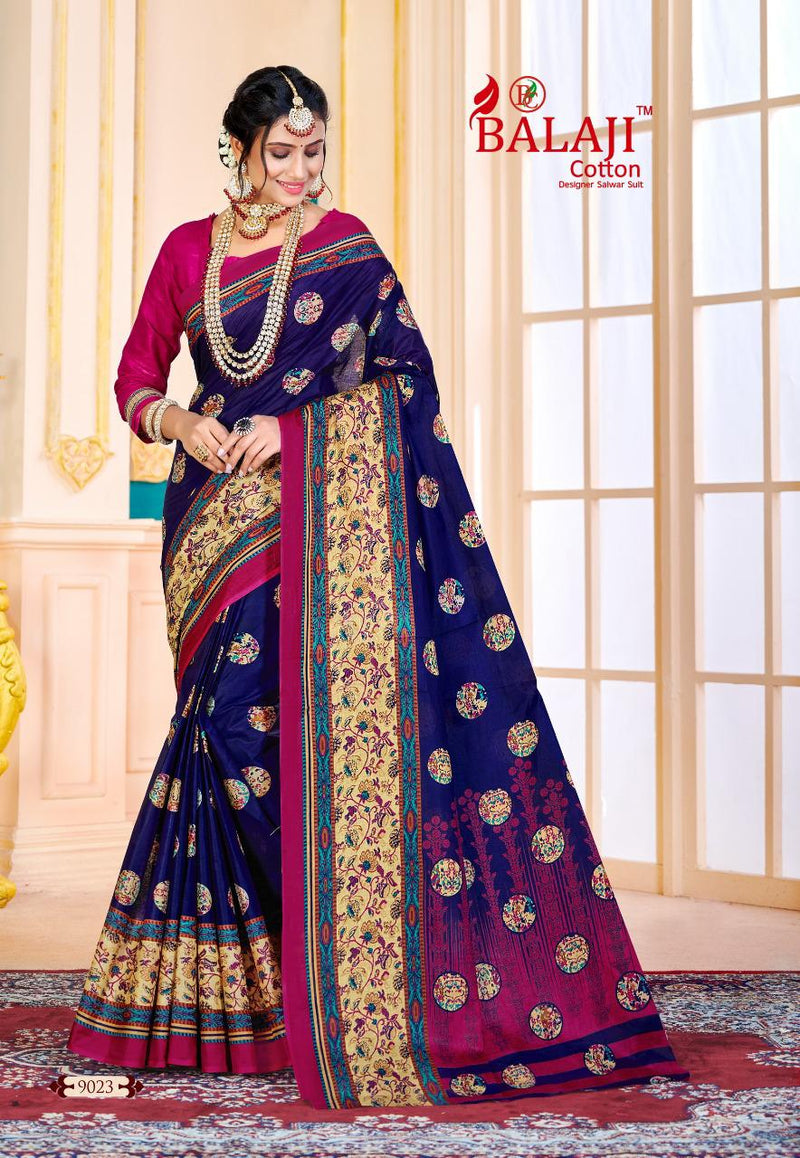 Balaji Cotton Leelavathi Vol 9 Pure Cotton Casual Wear Saree Collection