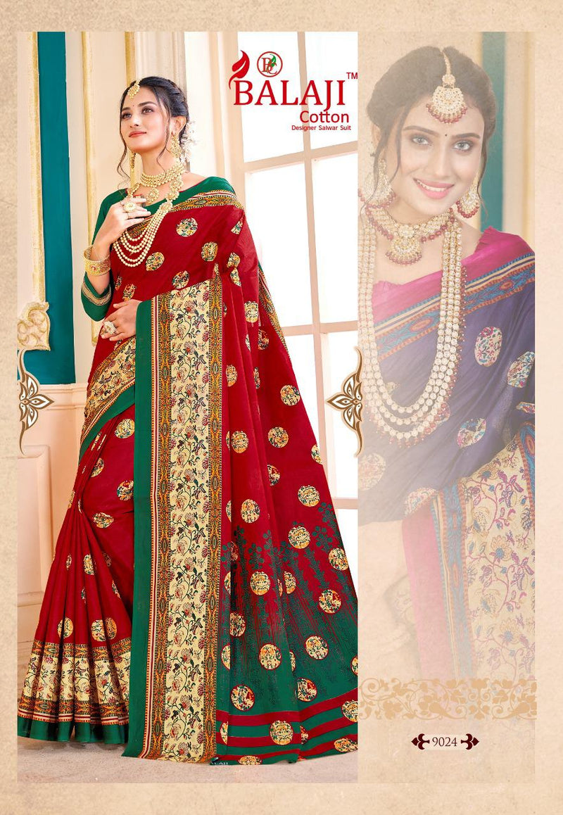 Balaji Cotton Leelavathi Vol 9 Pure Cotton Casual Wear Saree Collection