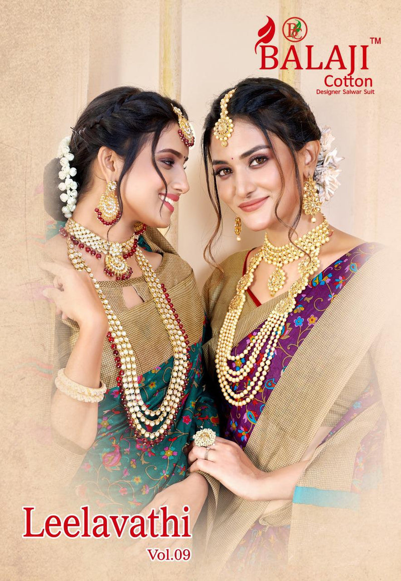 Balaji Cotton Leelavathi Vol 9 Pure Cotton Casual Wear Saree Collection