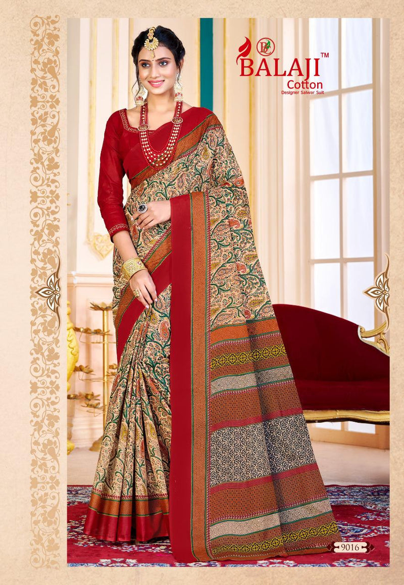 Balaji Cotton Leelavathi Vol 9 Pure Cotton Casual Wear Saree Collection