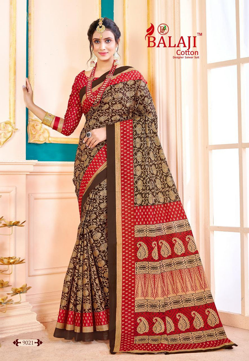 Balaji Cotton Leelavathi Vol 9 Pure Cotton Casual Wear Saree Collection