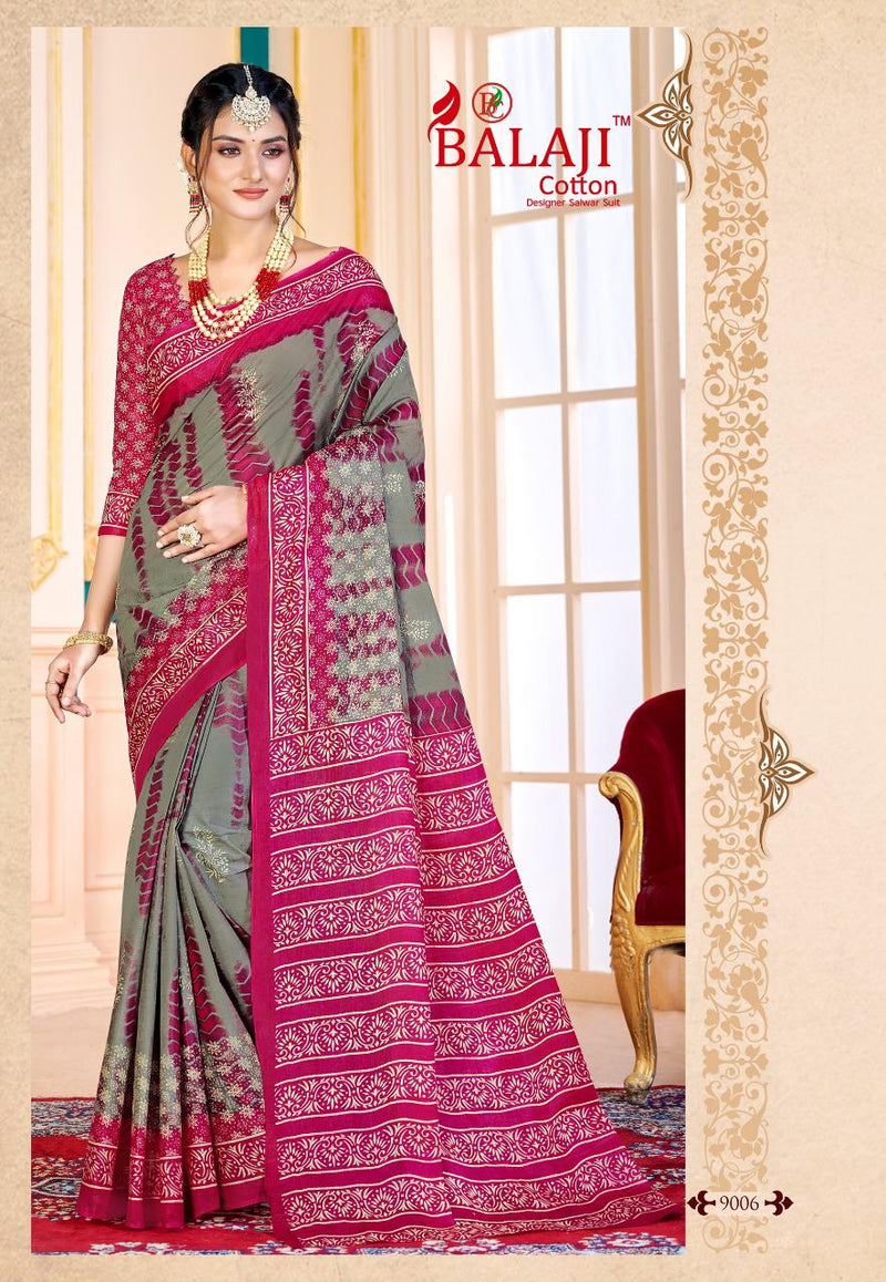 Balaji Cotton Leelavathi Vol 9 Pure Cotton Casual Wear Saree Collection