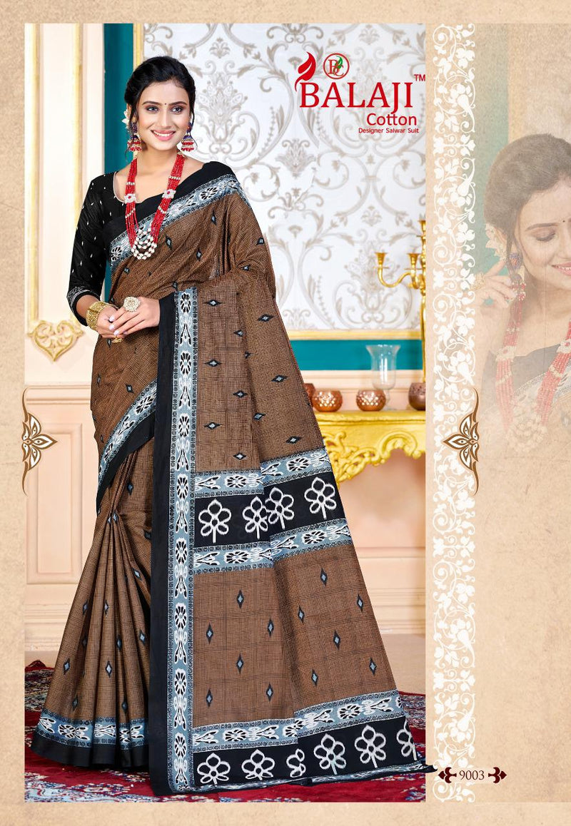 Balaji Cotton Leelavathi Vol 9 Pure Cotton Casual Wear Saree Collection