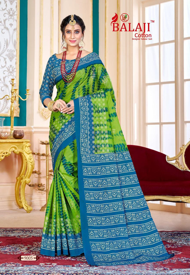 Balaji Cotton Leelavathi Vol 9 Pure Cotton Casual Wear Saree Collection